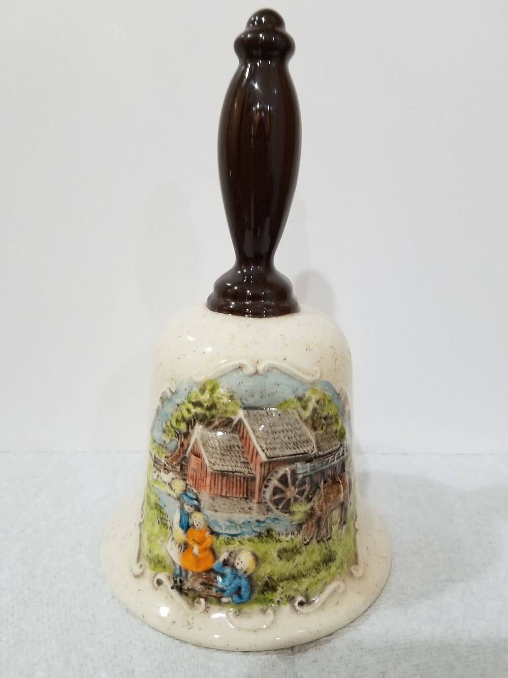 Ornamental Bell with Grain Mill Scene